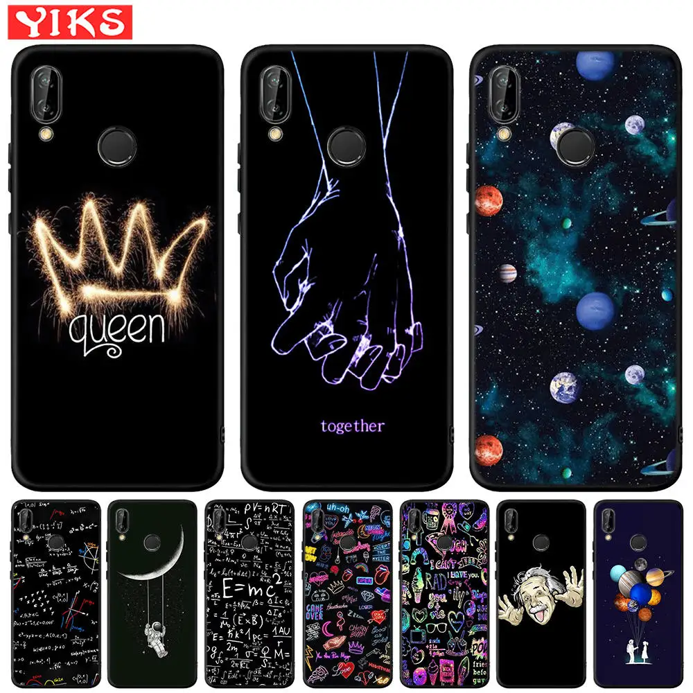 Роскошный черный чехол для телефона Huawei Mate 20 10 P30 P20 P10 P9 P8 Lite Pro 2017 P Smart 2019 Мягкий ТПУ