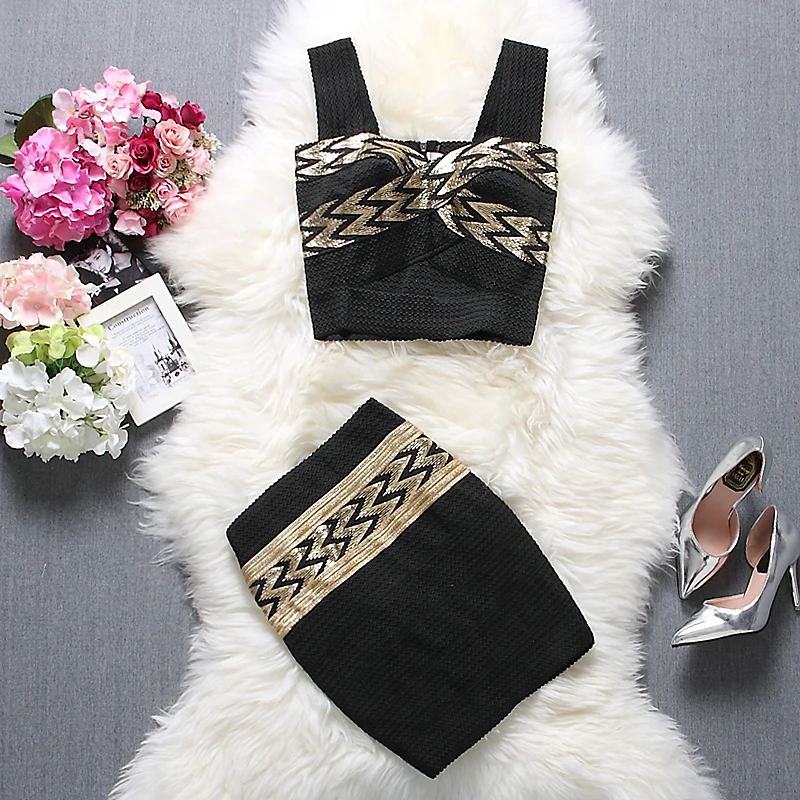 Комплект из 2 предметов облегающий пиджак на молнии и юбка-карандаш с