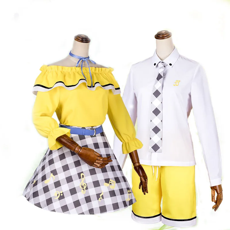 Free Shipping Anime Cardcaptor Kagamine Rin/Len Cosplay Costume Rin Dress Battle Suit For Halloween | Тематическая одежда и