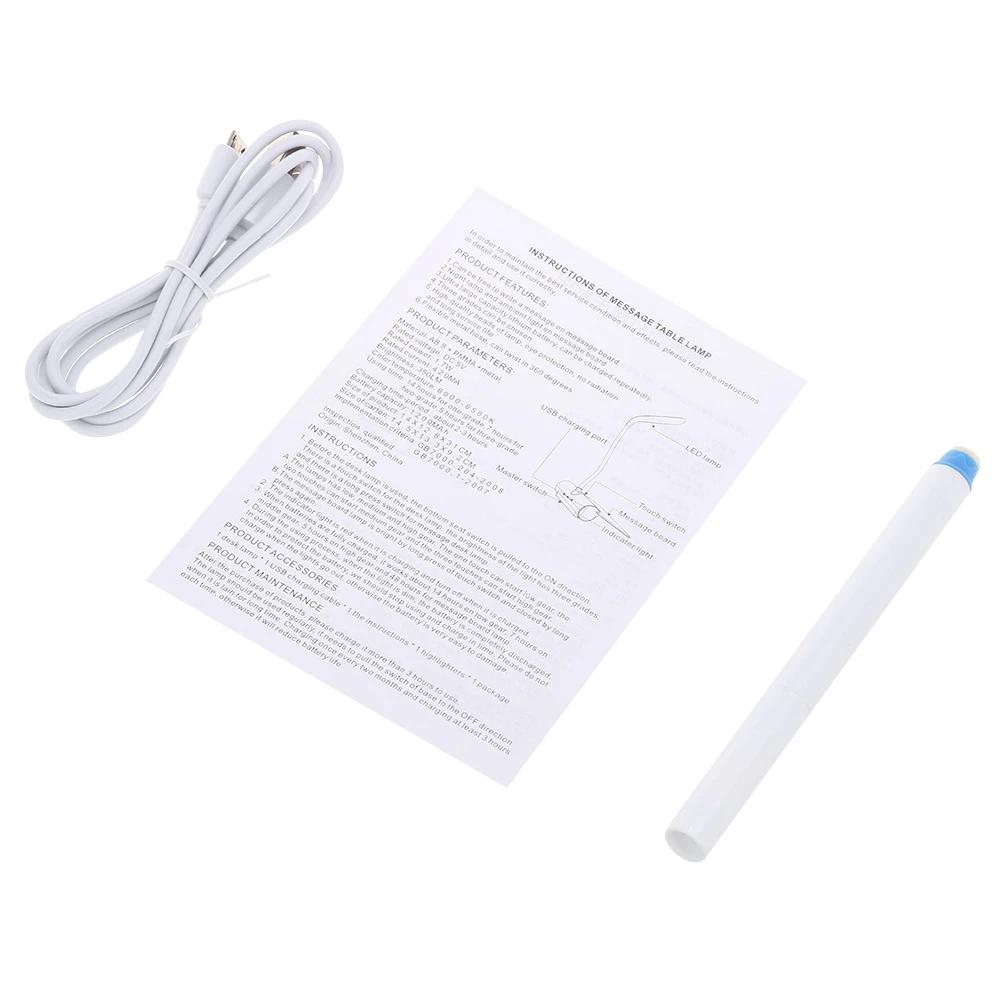 Portable Touch Control Night light Table lamp with Fluorescent Message Board 3-Mode Brightness USB Port Eye care Book Lamp | Лампы и