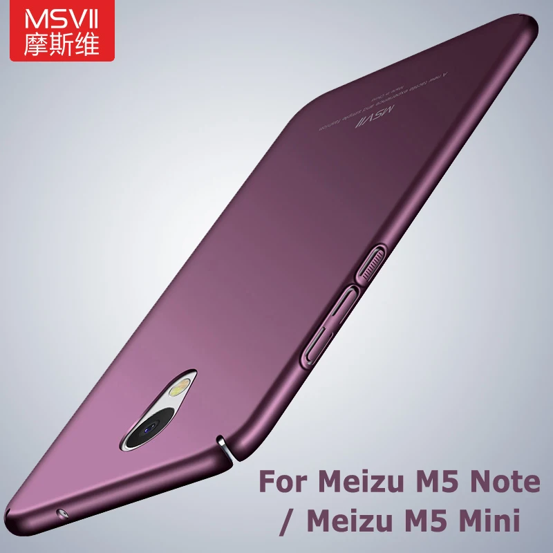 Чехлы MSVII для Meizu M5 Note тонкий матовый чехол M5s Case s Жесткий Чехол из поликарбоната M 5