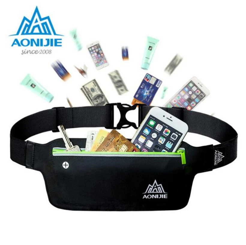 

AONIJIE Running Belt Sport Bag Water Resistant Waist Pack Outdoor Jogging Marathon Trail Racing Training For Men Women