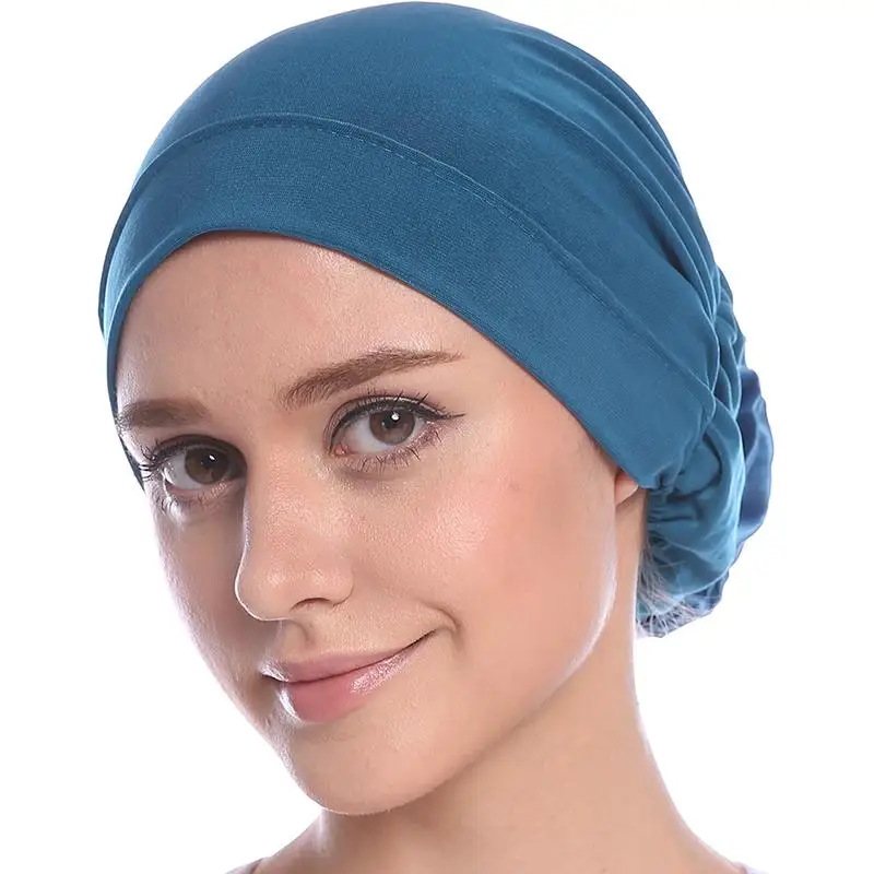 2018 Новая женская шапка тюрбан индийская Кепка мусульманские шляпы Hairnet chemo шляпка