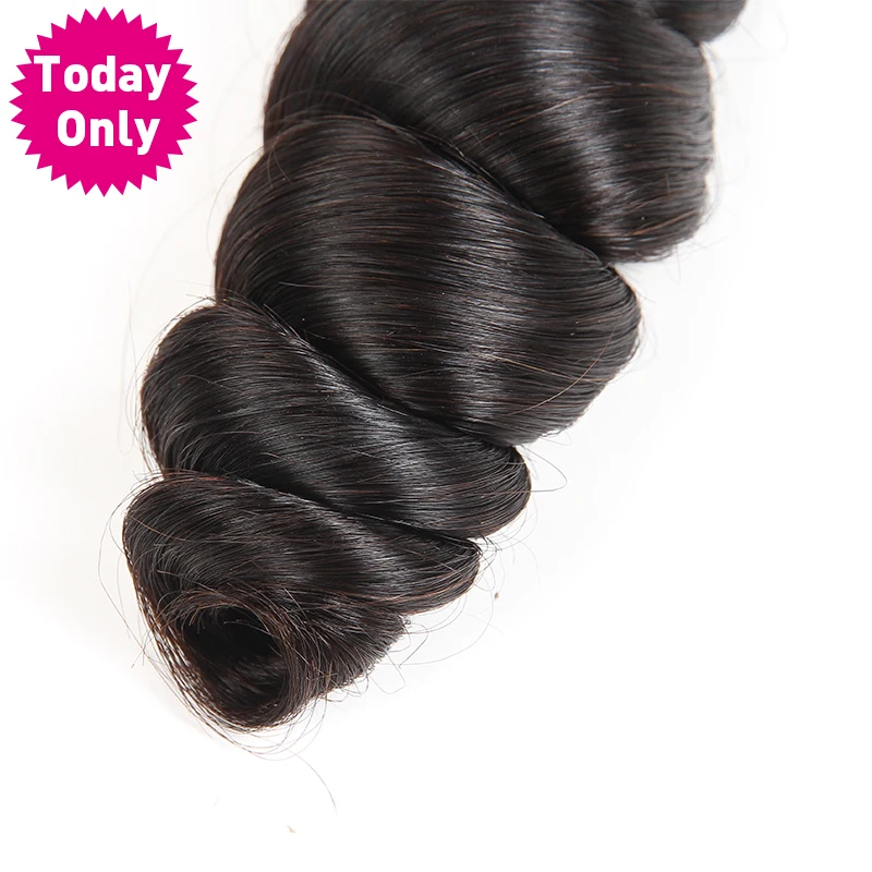 Сегодня только свободная волна 3 пучка с закрытием Remy человеческие волосы пучки