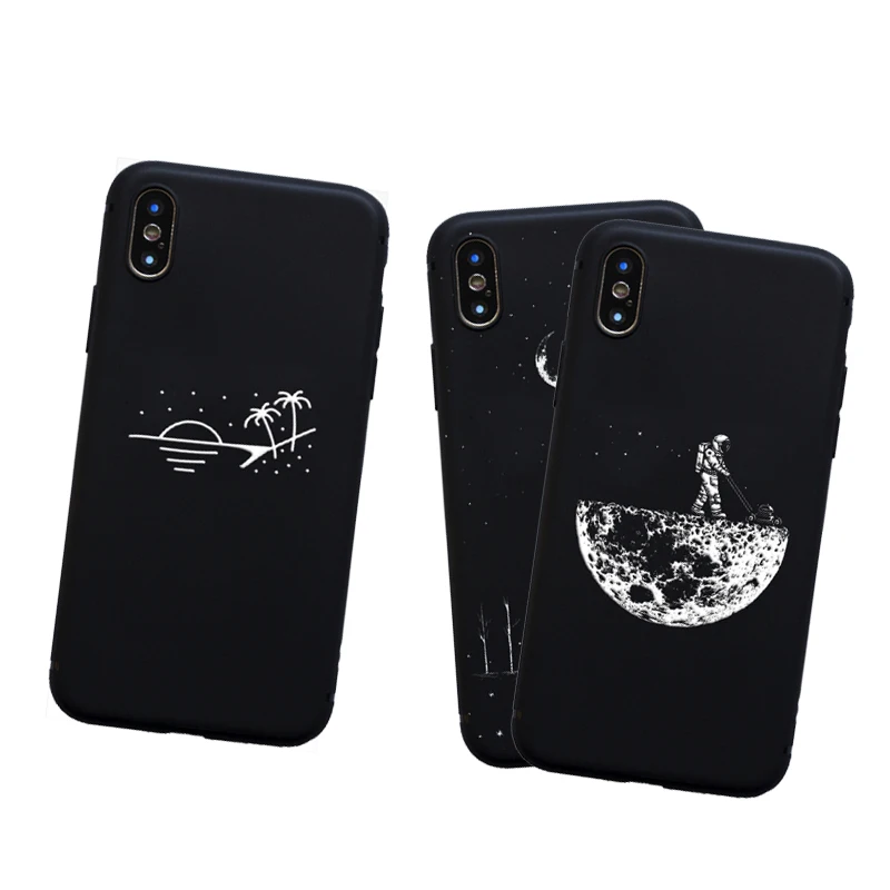 Модный силиконовый чехол с узором для iPhone 11 pro 7 6 6S 8 Plus X 5 S 5S SE XS Max XR матовый