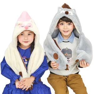 Шапка с шарфом, 2 в 1, для мальчиков и девочек