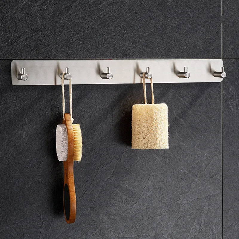 Kitchen Stainless Steel Hook Wall Mounting Free Punch Hooks Tool Hanger Rack