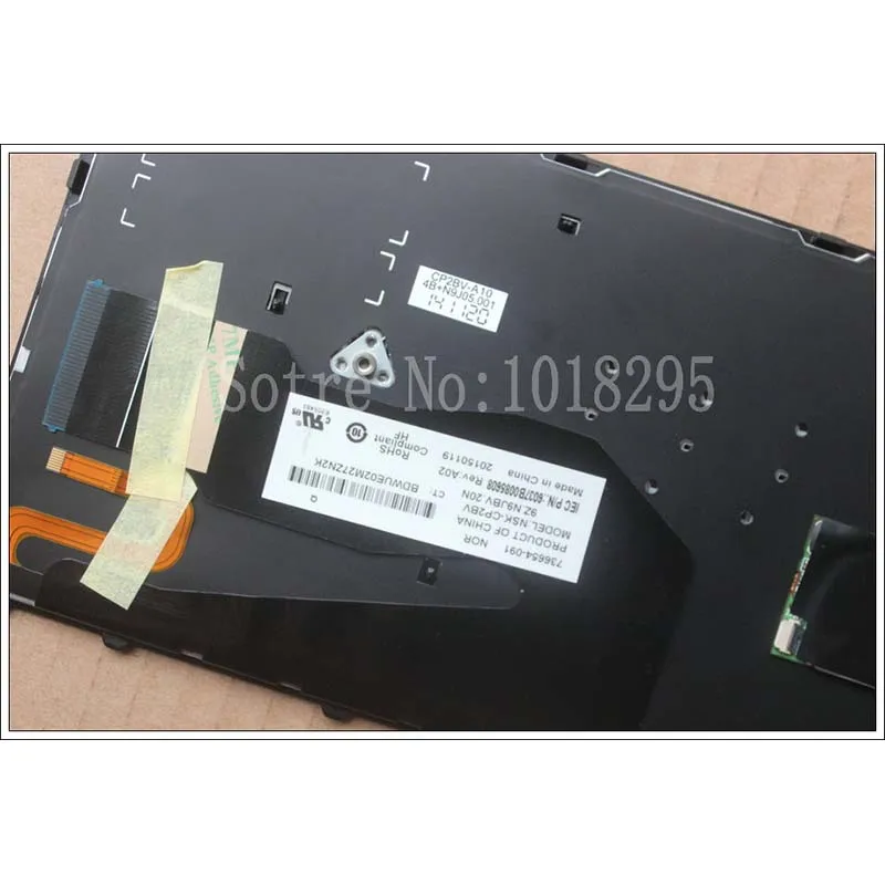 Новая клавиатура для ноутбука HP EliteBook 840 G1 850 Black Norway NW с рамкой подсветкой 736654-091