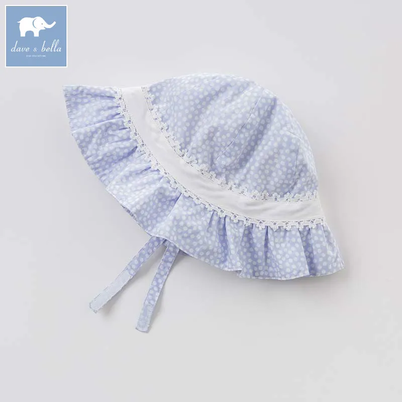 DB7170-H dave bella spring summer baby girls dots print hat bucket cap | Детская одежда и обувь