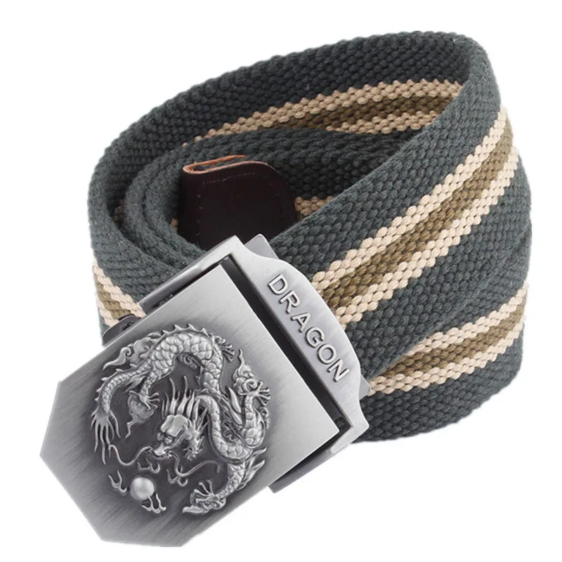 Мужской ремень в китайском стиле с автоматической пряжкой повседневный