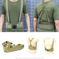 tactical gear molle padded waist belt mens airsoft combat suspender adjustable hunting waist support army military belts