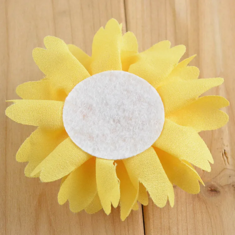 Yundfly 10 шт. Новый шифон Пион цветок с плоской задней частью для ребенка головной