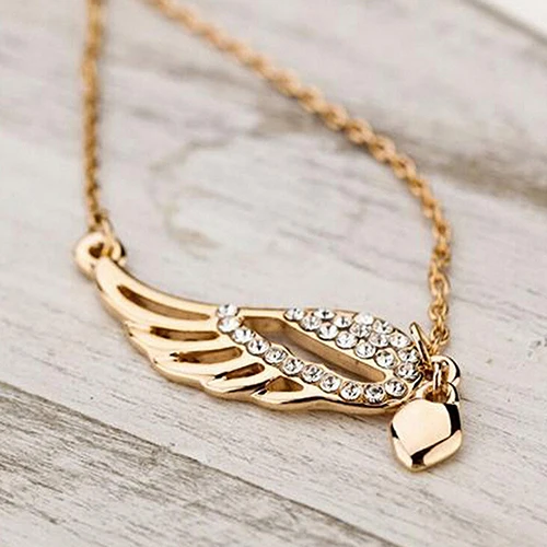 Женское ожерелье с подвеской в виде крыльев Ангела модное сердца|chain necklace|fashion necklacenecklace fashion |