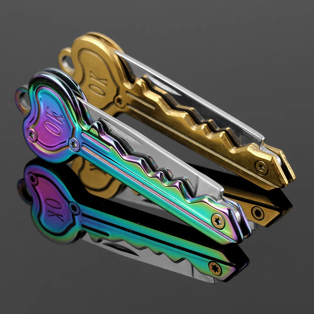 Оптовая продажа 2 шт. розничная нож для ключей Подарочный портативный мини