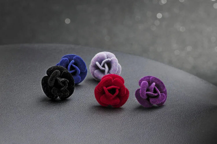 Korean brand design mini flannel fabric flowers collar pin corsage brooch fashion suit decorative ornament jewelry | Украшения и