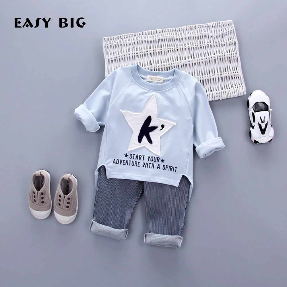 Легко большой 0-3 лет весна унисекс милые дети Комплекты для девочек Повседневное