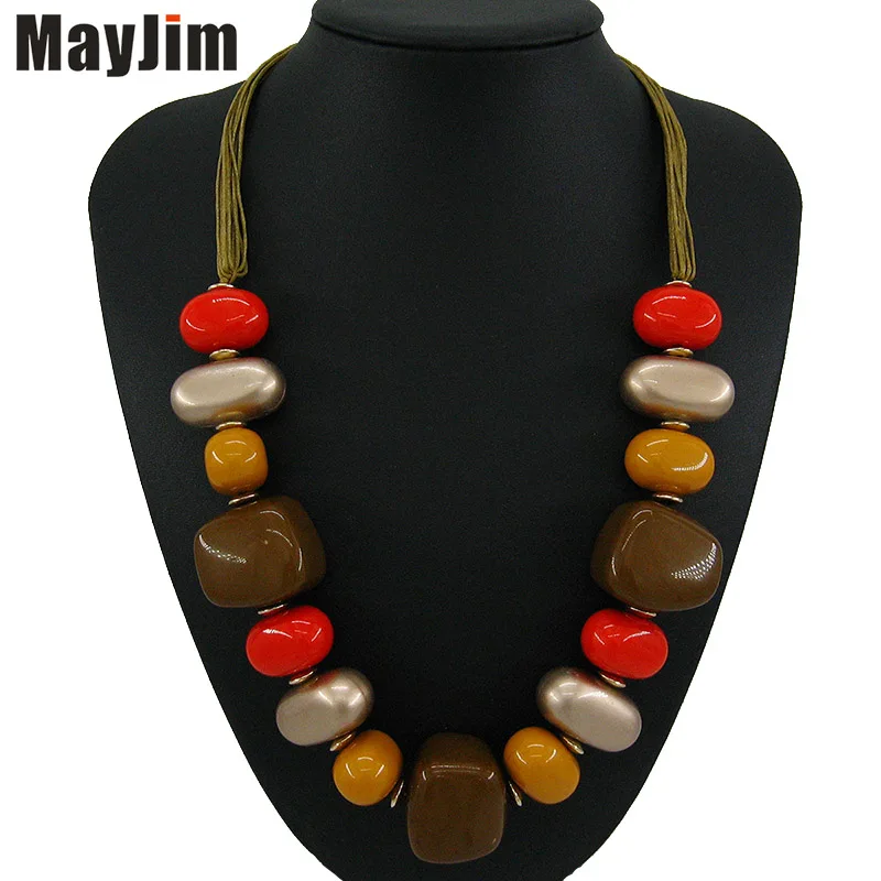 Женское богемное массивное ожерелье MayJim с длинным воротником и подвеской на