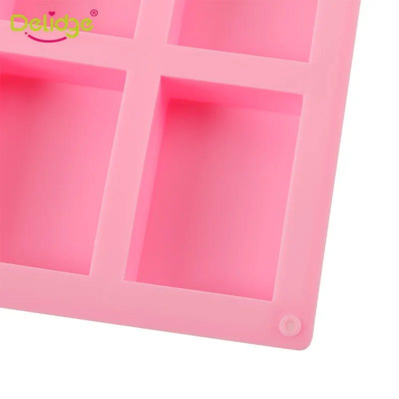 

Delidge 1PC 6 Cavity Rectangle Silicone Cake Mold Chocolate Cookies Dessert Making Mould Handmade Cake Decorating Tool
