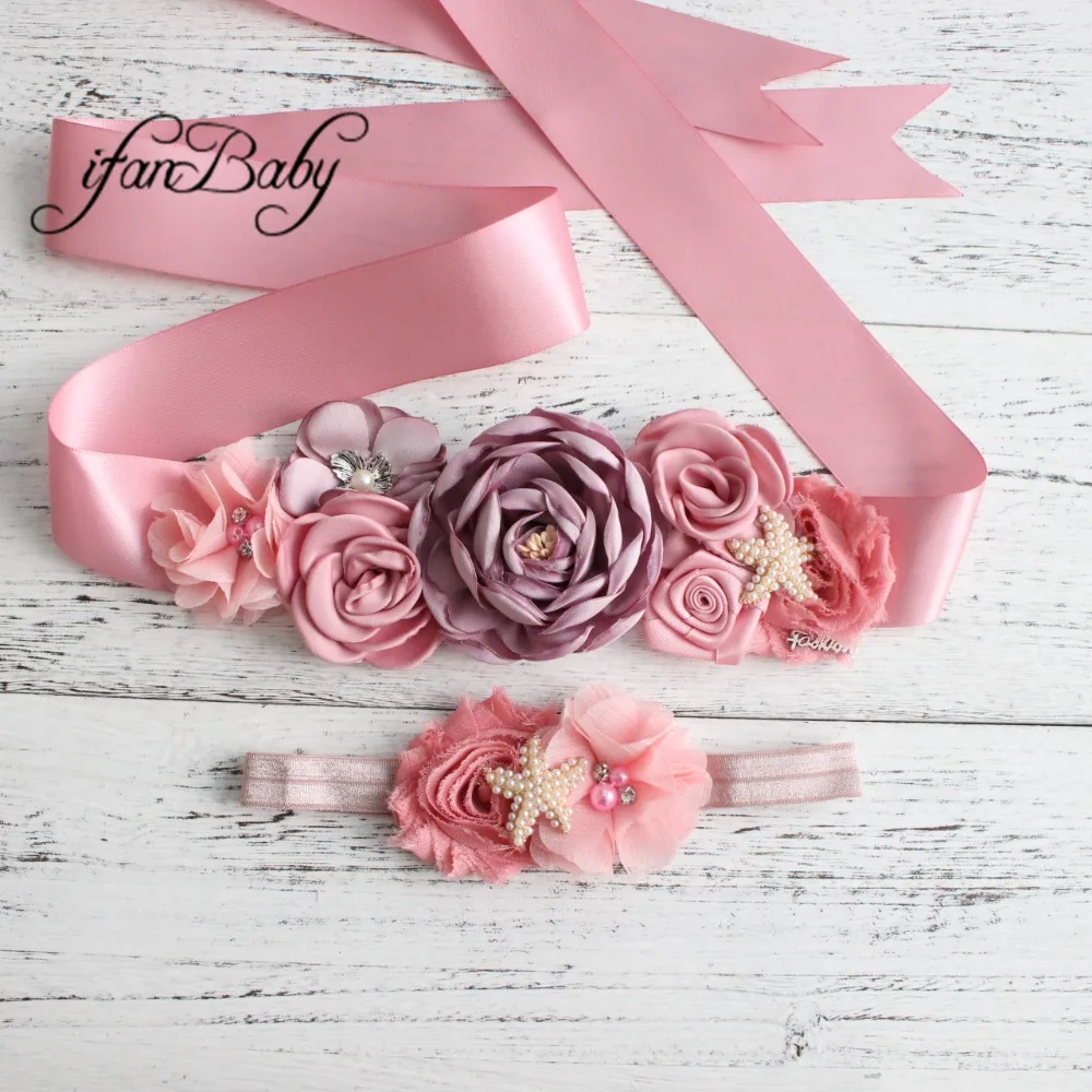 Цветочный пояс и повязка на голову ifanBaby |