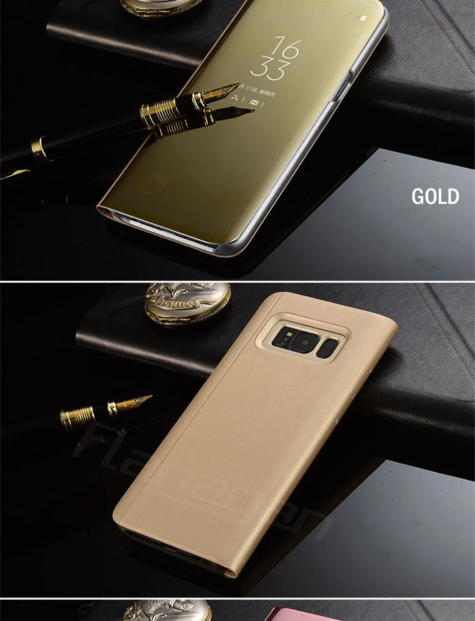 Умный зеркальный флип-чехол для телефона для samsung Galaxy M20 M10 S10E S8 S9 S10 плюс S7 край J4 J6 A6 A8 плюс A9 A30 A50 A10 A70 A40