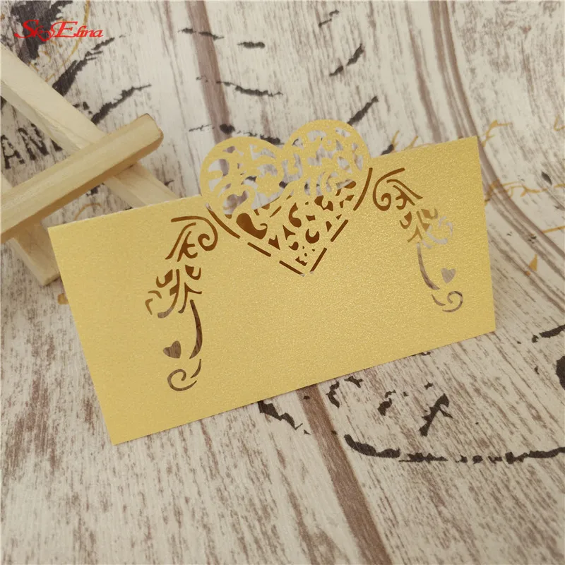 50 шт. полые настольные карты Лазерная вырезка Свадебные таблицы с именем место