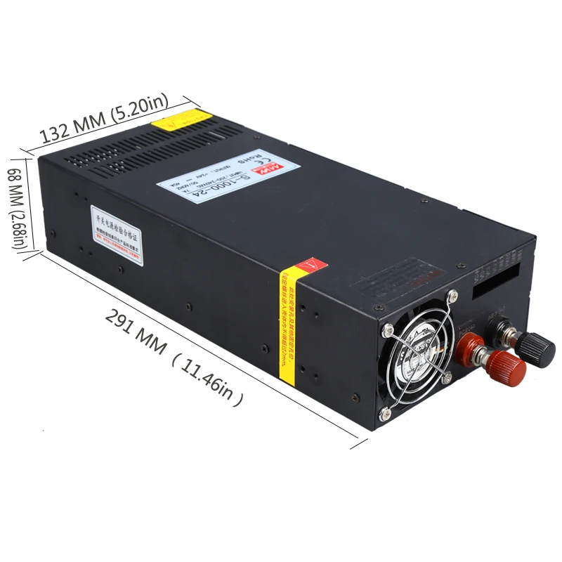Импульсный источник питания высокой мощности S-1000W-24V40A12V80A36V48V60V1000W DC с