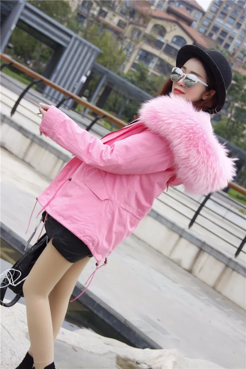 Parkas For Women Winter 2020 Army Green Coat Real Large Raccoon Fur Collar Thicken Cotton Padded Jacket Outerwear Female Brand | Женская