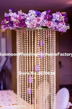 tall sliver mental candle holders for weddings acrylic crystal holder table centerpiece with hangging | Дом и сад