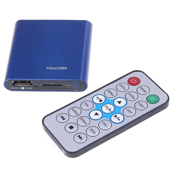 Мультимедиа HD 1080 P мини Media Player HDMI CVBS YPbPr Выход MKV/RM/RMVB H.264 плеер Поддержка USB диск