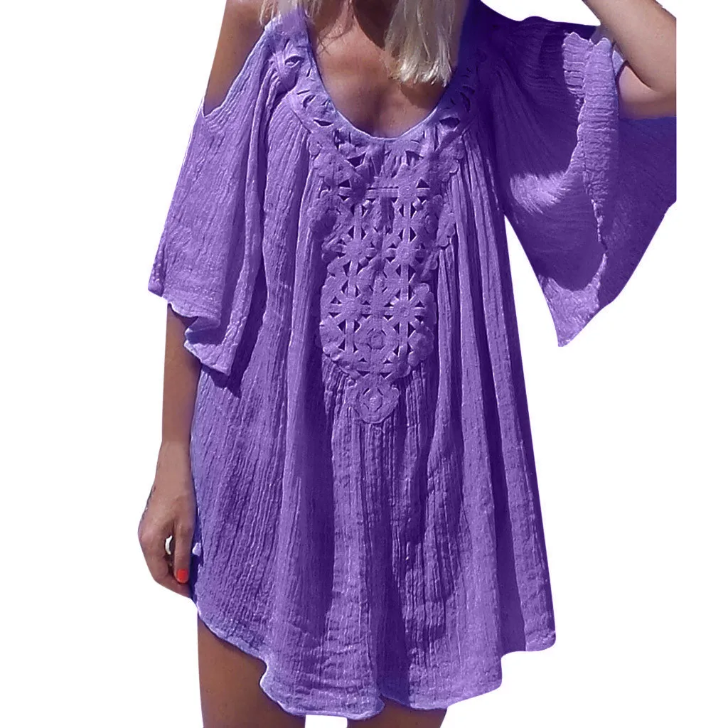 Женские модные летние праздничные платья с открытыми плечами и рукавами летучая