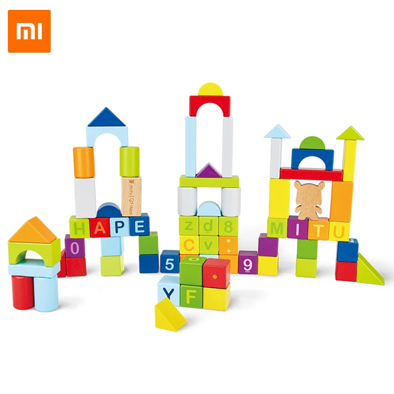 Xiaomi MITU Hape 70pcs Puzzle Building Blocks Early Education Kids Toy 26 Letters 10 Numbers Educational Toys | Электроника