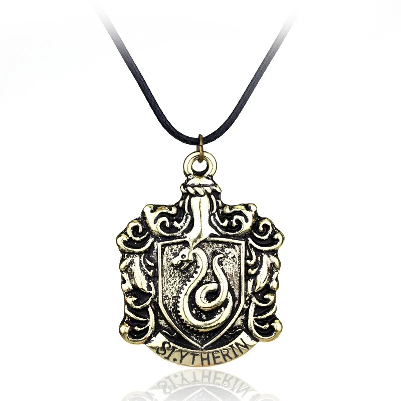 Металлическая подвеска Hogwarts Gryffindor Slytherin ravencaw Hufflepuff ожерелье оптовая