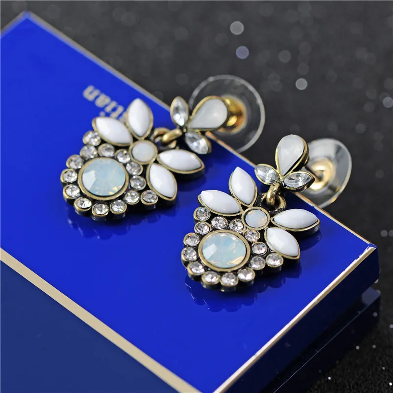 Ms restoring ancient ways the new popular jewelry wholesale girl party noble set auger gift flower earrings free shipping! | Украшения и