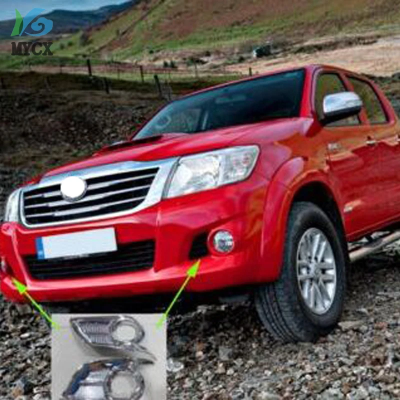 2014 Хром для Toyota Hilux аксессуары крышка противотуманной фары из АБС-пластика Vigo 2012