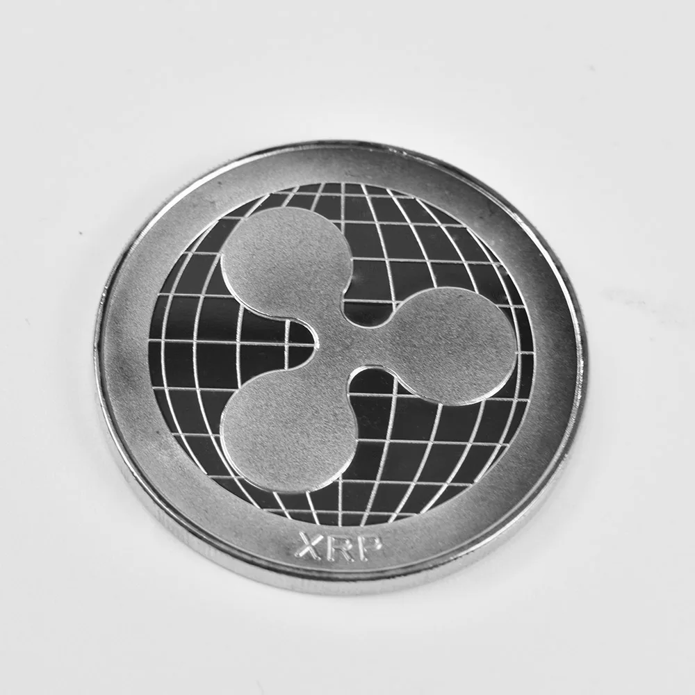 100 шт рябь монета XRP Золото Посеребренная криптовалюта металлическая монета для сбора