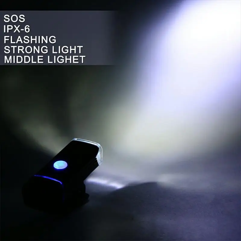 Супер легкий USB Перезаряжаемый IPX-6 класс водонепроницаемый велосипедный