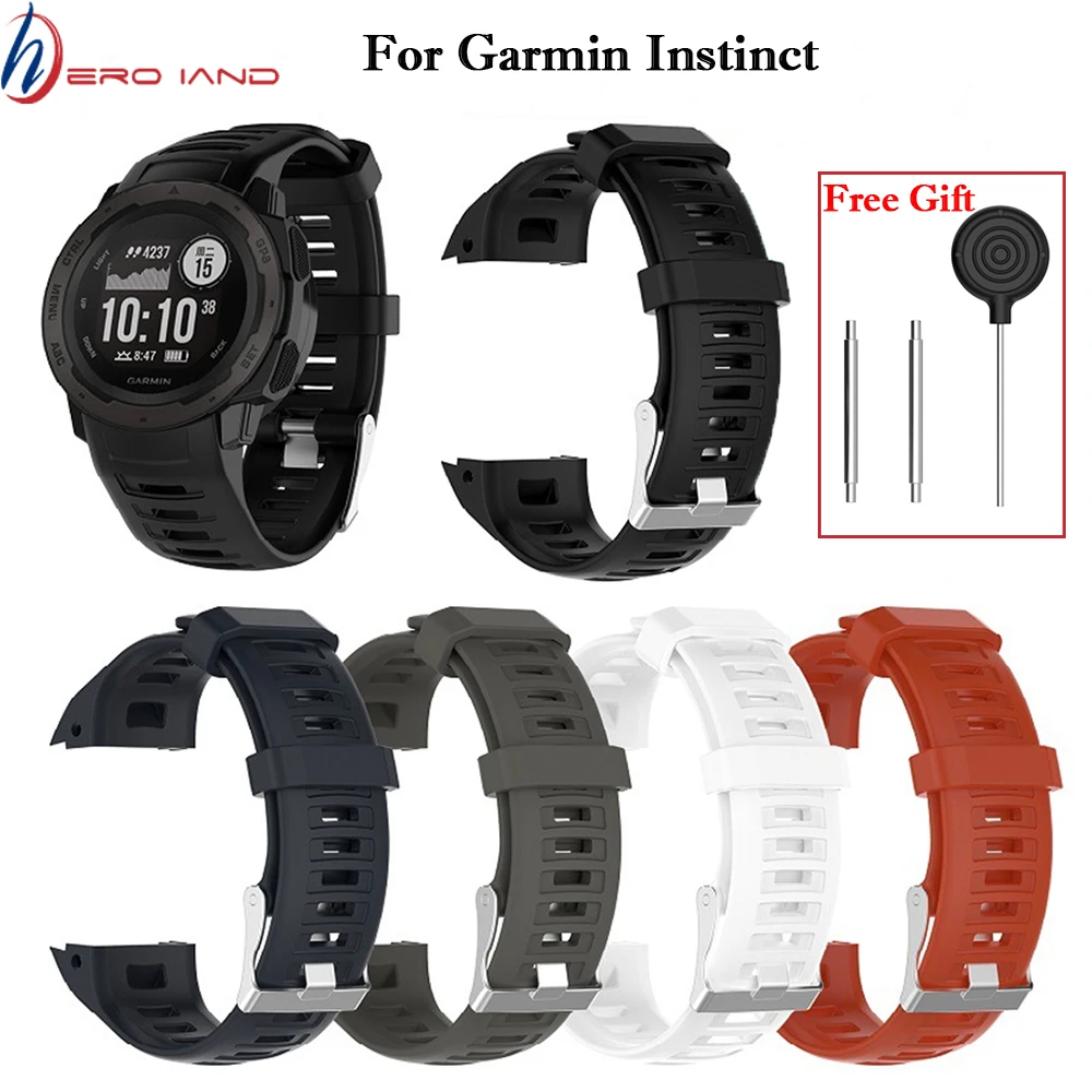 Мягкий силиконовый ремешок Hero Iand 22 мм для часов Garmin instinct Ремешок Браслет замена