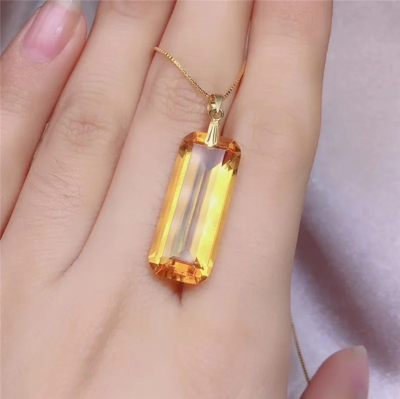 Прямоугольные Подвески PROCOGEM для женщин и мужчин Ювелирное Украшение из желтого