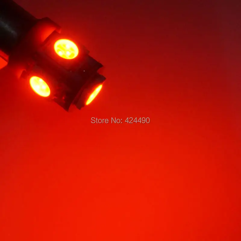 AORUNYEBAO 10 шт. BA9S T11 T4W светодиодные лампы 5LED 5050 SMD стайлинга автомобилей на танкетке с