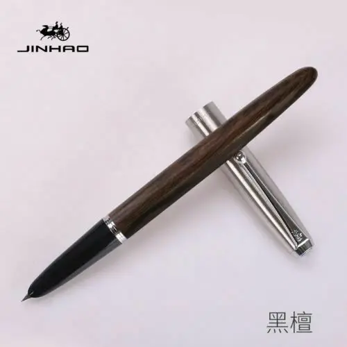 Black Wood EF Jinhao 51A акриловая/деревянная авторучка чернильная ручка каллигграфия ручки EF/F/ручной работы сменный наконечник канцелярские принадлежности для офиса и школы - Цвет: Black Wood EF