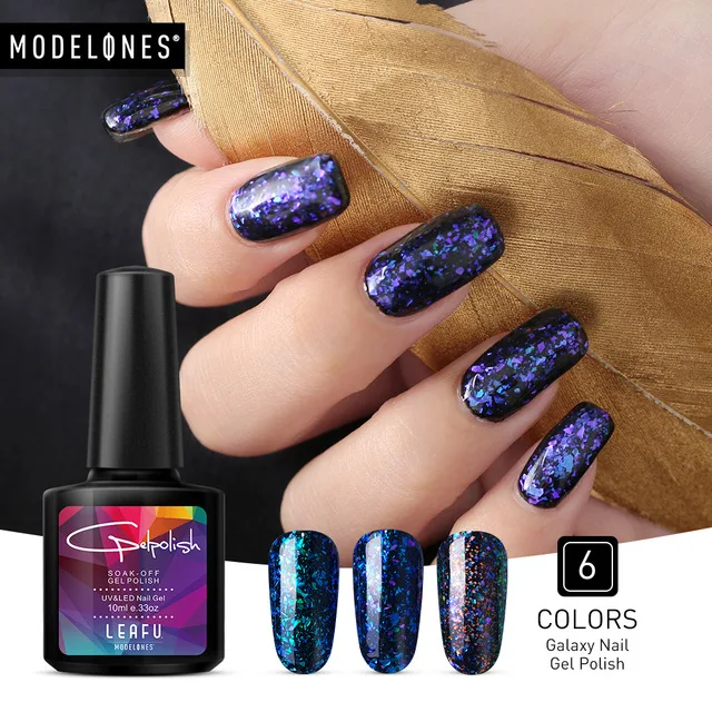 УФ гель для ногтей Modelones Хамелеон Galaxy 10 мл|uv nail gel polish|led uv polishnail polish led |