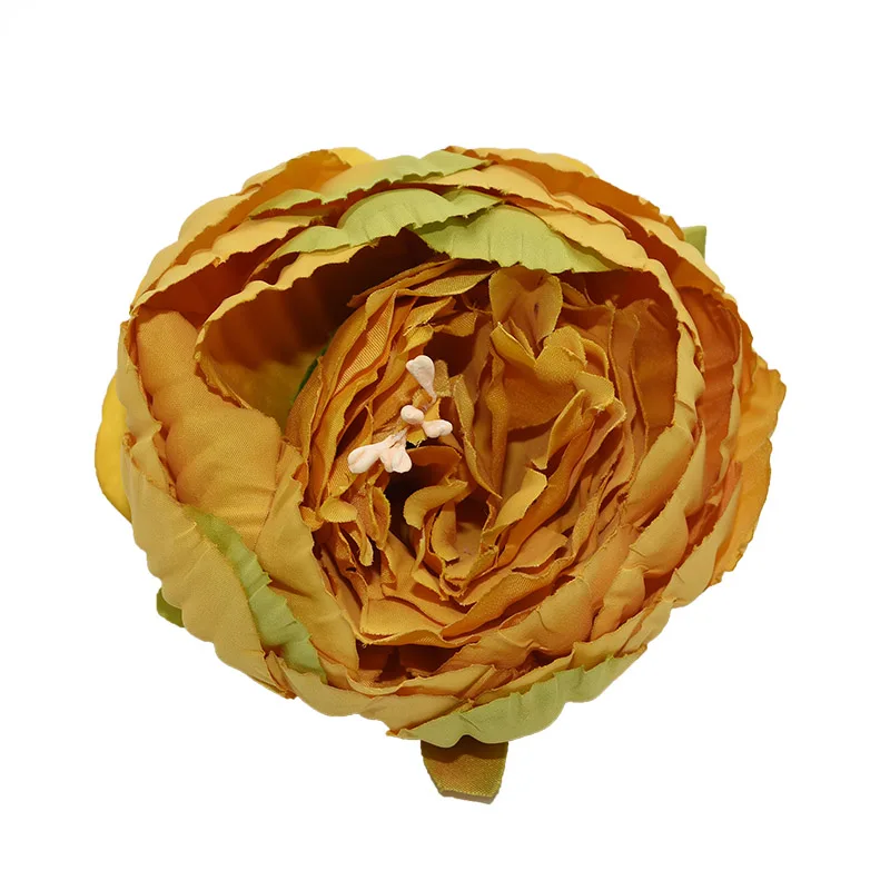 FH21 1pc 8cm Big Artificial Peony Flower Heads DIY Silk Flower Head for Wedding Home Party Decoration Flowers Fake Flower - Цвет: FH21