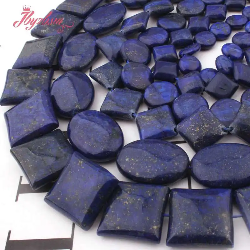 8 10 12 20mm Round Coin Square Rondelle Blue Lapis Lazuli Stone Beads For DIY Necklace Bracelet Jewelry Making 15&quot Free Shipping |