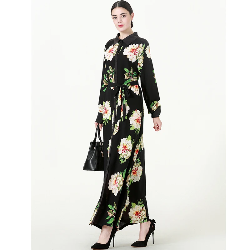 Дубай кафтан кимоно новейший кардиган платье для женщин новый цветочный принт