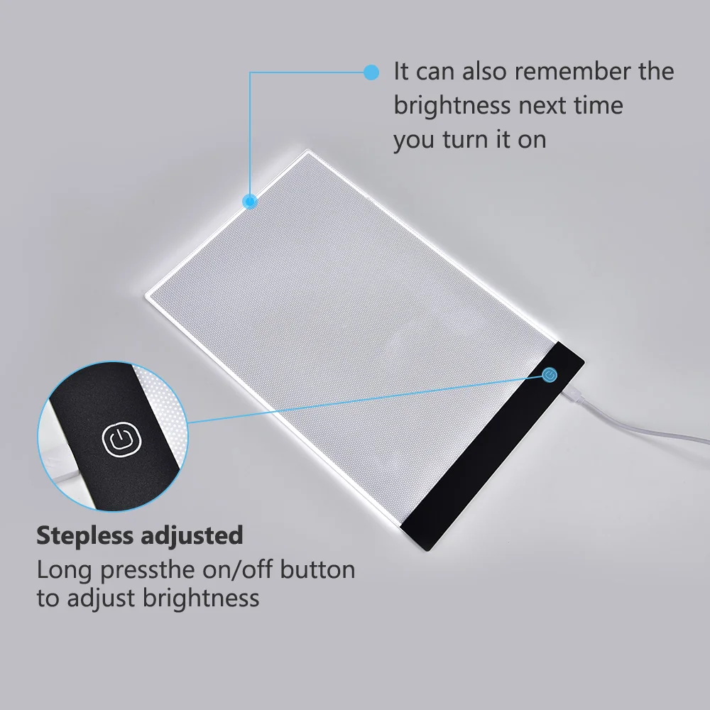 Цифровой графический планшет формата А4 со светодиодной подсветкой