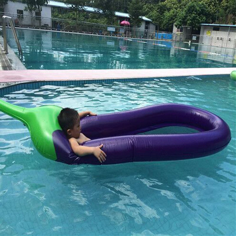 220 см гигантский плавательный поплавок надувные баклажаны сетчатые поплавки для