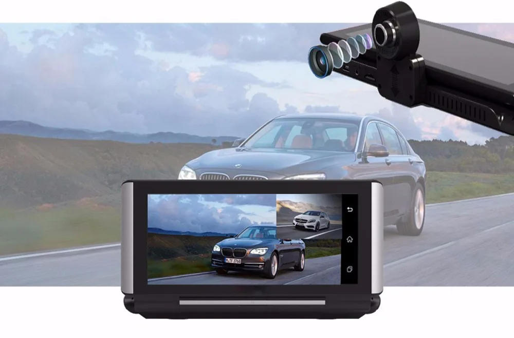 BesMoonsee 6 86 &quot3G/4G GPS ADAS Автомобильный видеорегистратор камера Full HD 1080P WIFI двойной