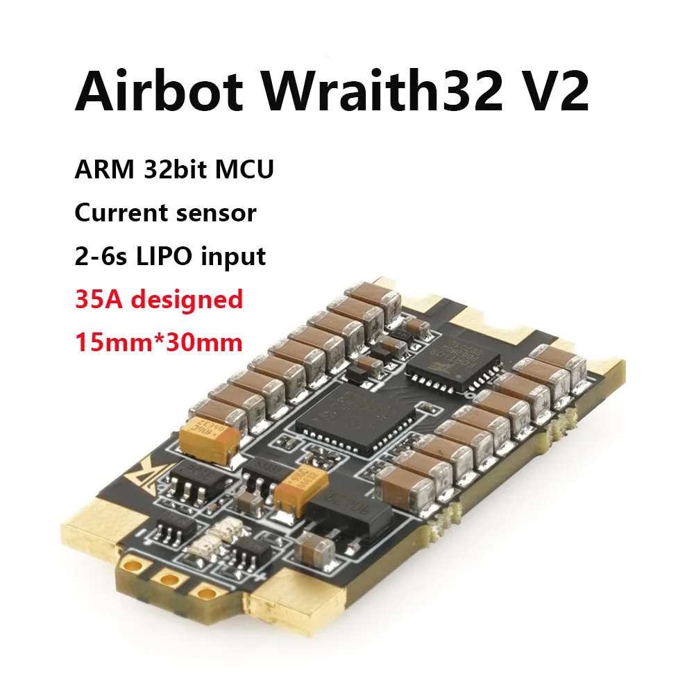 AIRBOT Wraith32 V2 32bit бесщеточный Blheli_s 35a Blheli_s32 Dshot1200 Встроенный датчик тока матовый esc 30a