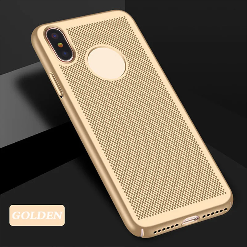 Hollow phone case for iphone X XR XS MAX breathable and lightweight 5 5S SE 6S 6 7 8 Plus Bling |