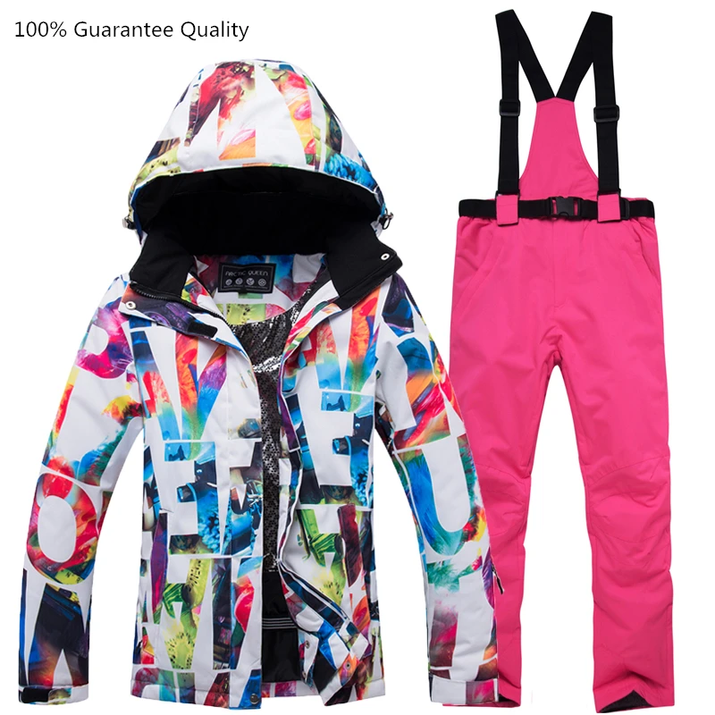 Women Snow Ski Sets Jacket+pant Waterproof Windproof Breathable Climbing Mountains Outdoor Ski Suits Snowboarding Sking Clothes